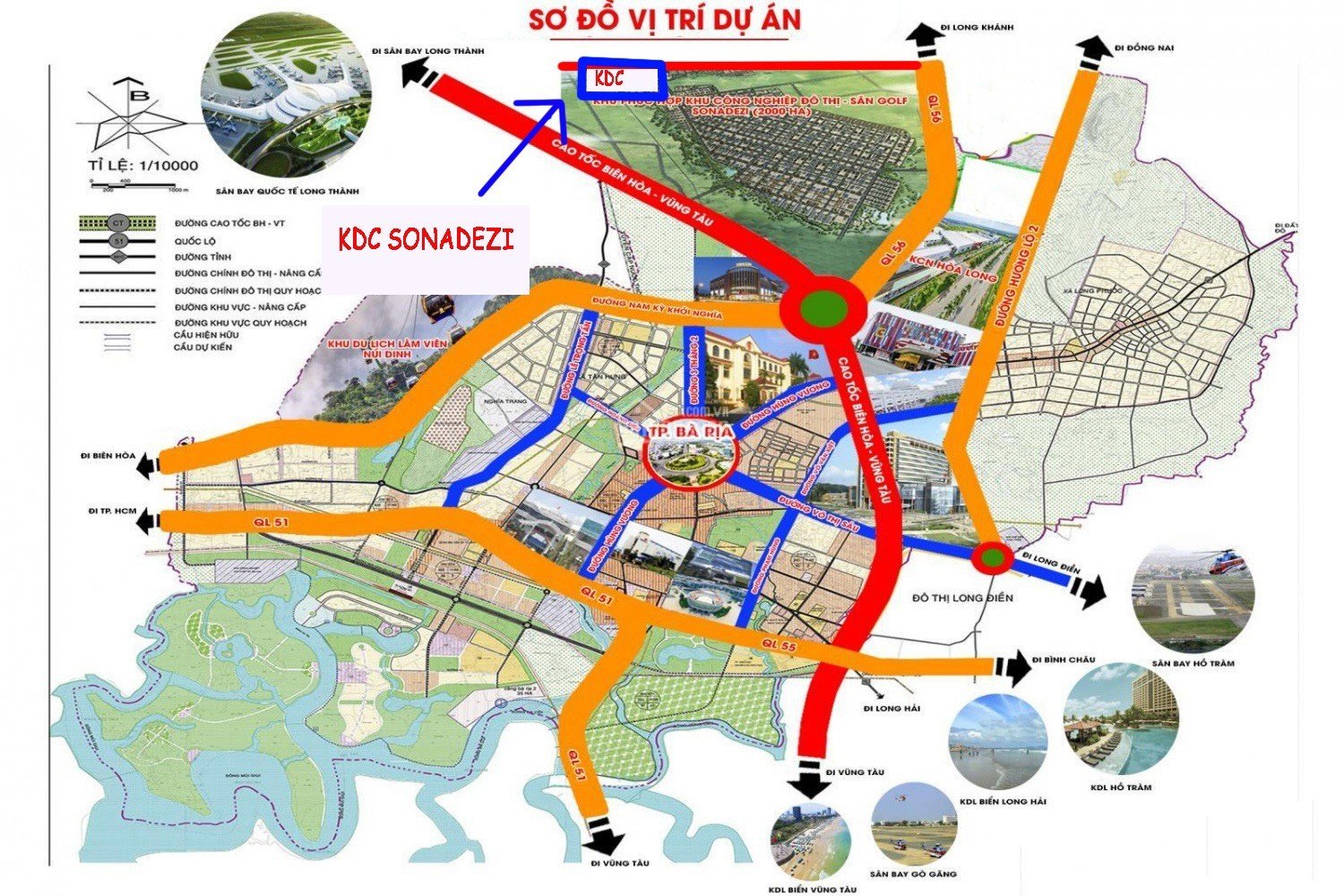 vi tri du an Sonadezi Chau duc